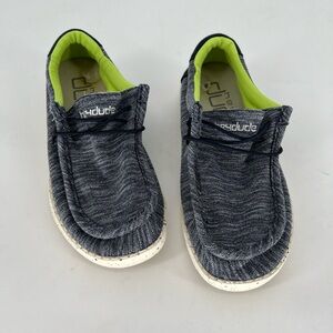 Youth Hey Dudes Wally Stretch Y5 in Navy Speckle.